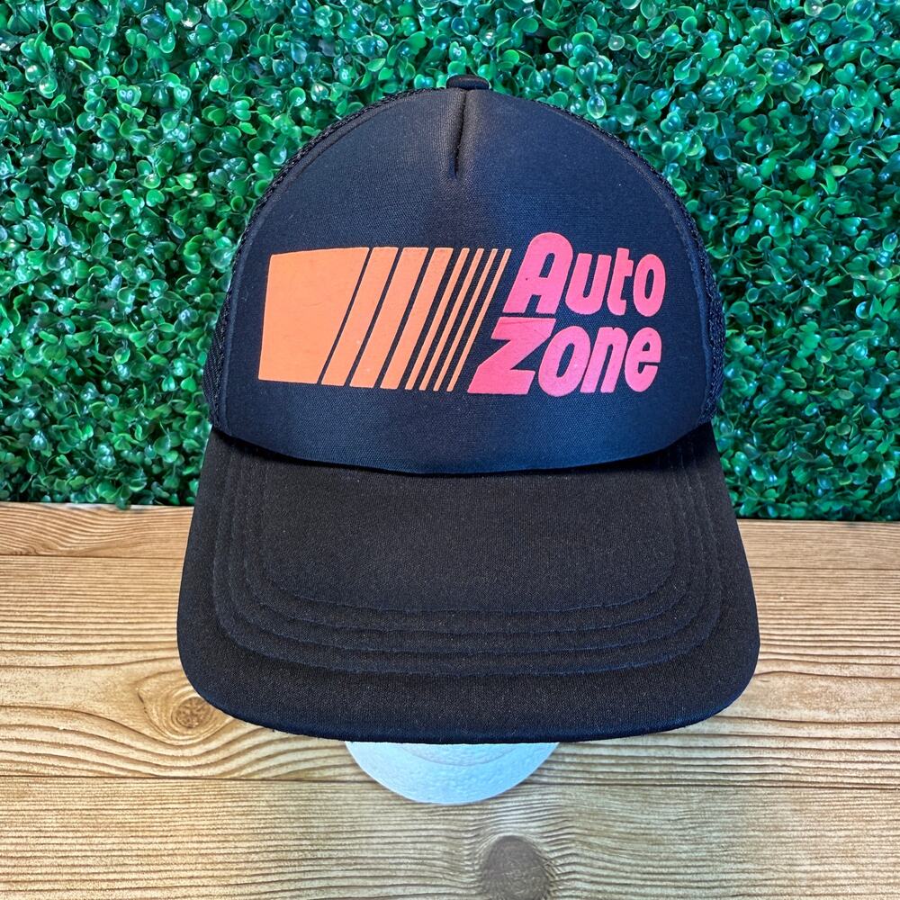 Vintage 90s Auto Zone Promotional Snapback Hat Mesh Trucker